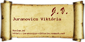 Juranovics Viktória névjegykártya